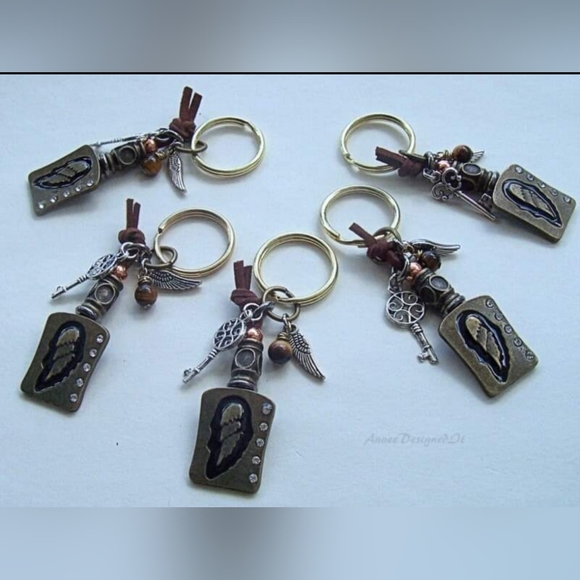 Hand Made Angel Wing Key Charm - Picture 2 of 3